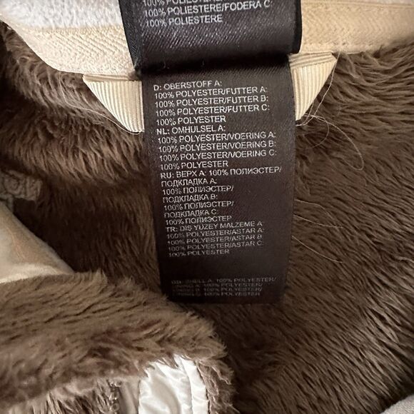 THE NORTH FACE Osito Fleece Jacket Womens MEDIUM Brown Borg Full Zip Fuzzy Coat - Picture 7 of 9